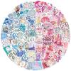100pcs Coast Aesthetic Stickers for Girl, Cute Blue and Pink Ocean Beach Waterproof Vinyl Decal for Girl Teen Adult Student Water Bottle Laptop Phone Computer Skateboard Luggage Notebook view 1