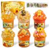 6-Pack Honey Slime Kit for Kids, Soft Butter Slime, Stretchy, Non-Sticky Crystal Slime Kit for Kids, Birthday Gift & Cute Slime Party Favors for Girls Age 3+ (Orange) view 1
