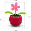 Solar Dancing Flower, Car Dashboard Decorations, Funny Solar Powered Dancing Flower Pot Car Ornaments Flower Swinging Decoration view 3