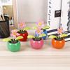 Solar Dancing Flower, Car Dashboard Decorations, Funny Solar Powered Dancing Flower Pot Car Ornaments Flower Swinging Decoration view 4