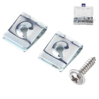 Auto Car U-Clip 100Pcs U Clips Easy Installation Automotive Screws Assortment Kit Colorfast High Strength Anti for Dash Door Panel Interior Trim