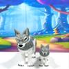 2pcs 3D Printed Wolf, White and Gray Articulated Wolf, Mother and Child Wolf Animal Toy, Fidget ADHD Autism Toy WC3002-GRAY-2x view 2