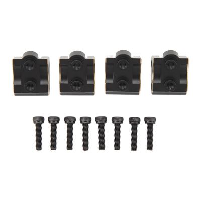 4Pcs Brass RC Link Mount | Axial SCX10 II AR44 Axles 1/10 Upgrade Parts | Protective & Weighted for Stable Driving | Black Hard Coating for Simulation