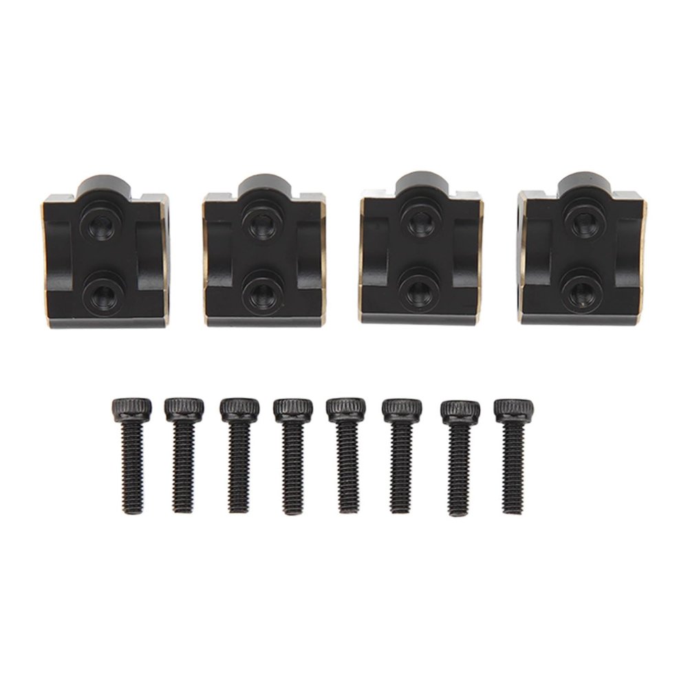 4Pcs Brass RC Link Mount | Axial SCX10 II AR44 Axles 1/10 Upgrade Parts | Protective & Weighted for Stable Driving | Black Hard Coating for Simulation