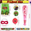 12Sets Hero Themed Super Party Favors with Inflatable Bat Paper Gift Bag Balloon Slap Bracelet Hero Eye Mask Sticker Comic Hero Theme Party Supplies for Birthday Classroom Game Activities view 2