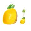 MINAOLULUS Cute Cartoon Pineapple Design Salad Bowl for Kids 300ml Ceramic Food Serving Bowl with Spoon for Desserts and Snacks Fun Dining Experience for Children view 1
