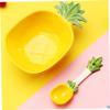 MINAOLULUS Cute Cartoon Pineapple Design Salad Bowl for Kids 300ml Ceramic Food Serving Bowl with Spoon for Desserts and Snacks Fun Dining Experience for Children view 3