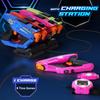 CheerCrew Gun Toy Set of 2 Rechargeable with Infrared Technology Gun Sets for Indoor & Outdoor Play  Fun Birthday Gift for Boys & Girls Ages 8 9 10 11 12+ Years Old (Green&Purple) view 2