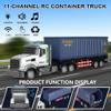 SNACKTANT 23.6-Inch 9-Channel Remote Control Semi Truck with Trailer  1:24 Scale RC Container Carrier Truck Toy for Kids 3-8, Dual Batteries, Light & Sound Effects, Ultimate Gift for Boys & Girls view 4
