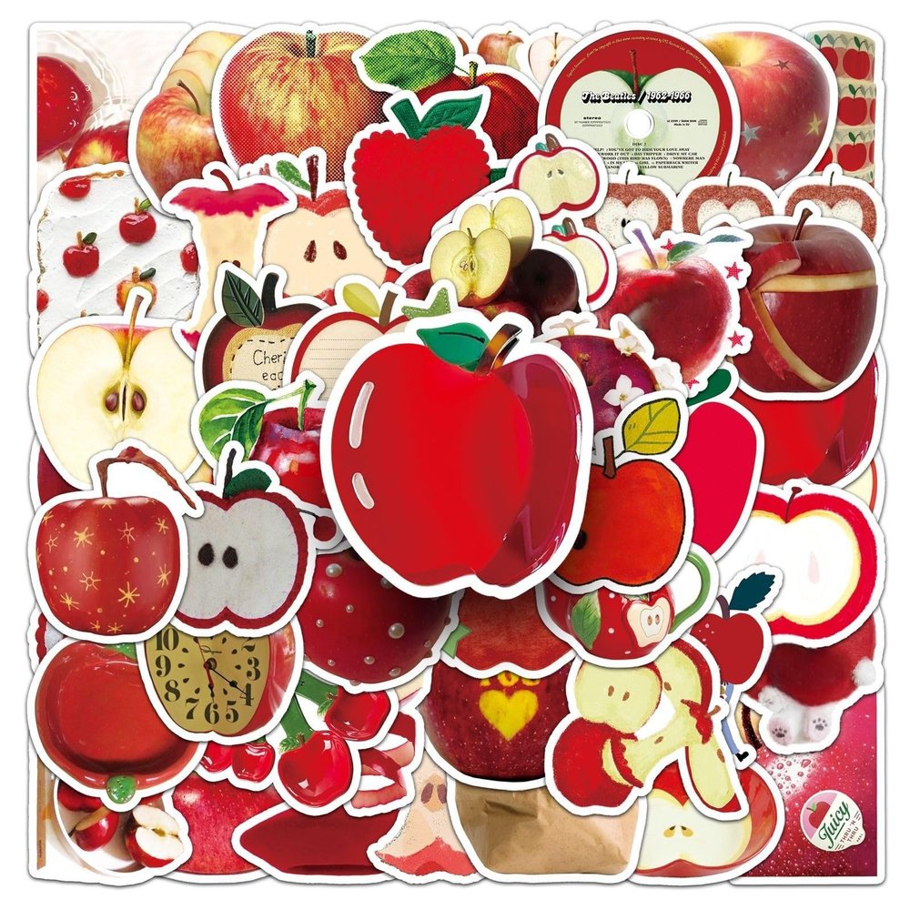 100PCS Cute Fruits Stickers for Students Kids Girls Teens,Fun Red Fruit Party Favors Waterproof Decals for Laptop Refrigerator Water Bottles Mobile Phone Bicycle Luggage Computer Skateboard Bike