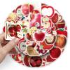 100PCS Cute Fruits Stickers for Students Kids Girls Teens,Fun Red Fruit Party Favors Waterproof Decals for Laptop Refrigerator Water Bottles Mobile Phone Bicycle Luggage Computer Skateboard Bike view 2