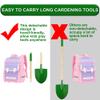 Kids Gardening Tool Set,6 pcs Detachable Toddler Gardening Tools with Shovel,Rake,Hoe and Rake for Outdoor Summer Yard Lawn Beach,Christmas Birthday Gifts for Age 3,4,5 Year (Green Shovel) view 4