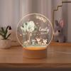 idooodle Personalized Forest Animal Night Light for Kids, Custom Name and Text Led Nightlight Nursery Decor Gift for Kids view 1