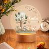 idooodle Personalized Forest Animal Night Light for Kids, Custom Name and Text Led Nightlight Nursery Decor Gift for Kids view 2
