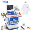 Doctor Kit for Toddlers - Deluxe Pretend Play Medical Cart Toy Set with Stethoscope ,Thermometer,Doctor Costume & Carry Bag - Educational Role Play Gift for Kids Boys & Girls Ages 3 4 5(Blue) view 1