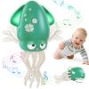 AOTIBO Baby Dancing Octopus Toy for 1 2 3 4 5 Year Old Boy Girl, Baby Tummy Time Electric Crawling Octopus Toys 12-18 Months, Dancing Squid Toy for Walking Toddlers, Kids 1st Birthday Gifts, Green view 1