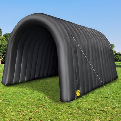 GR8FUN Inflatable Sports Tunnel Entrance 16x10x10FT Black, Built-in Blower  Event Inflatable Tunnel Tent for Team Intros, Business Promotion, Trade Shows, Advertising & Exhibitions