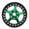 1.9 Inch Beadlock Wheels Aluminum Alloy 5 Hole RC Beadlock Wheel Rims Hub for AXIAL SCX10 90046 RC Crawler Upgrade Parts (Fluorescent Green) view 1