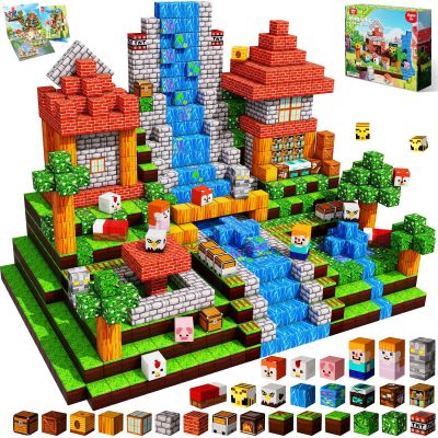 Annexfun 200 PCS Magnetic Blocks - Magnetic Building Blocks, Stacking Magnets for Kids, Sensory Toy for STEM Montessori Sensory Toys for Kids 3+ Boys and Girls Christmas Birthday Gifts