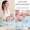 AMASKY Nursing Pillow for Breastfeeding, Breastfeeding Pillows for More Support for Mom and Baby, with Plus Size Ergonomic Design and Removable Cotton Cover, Blue, Pallet of Product view 4