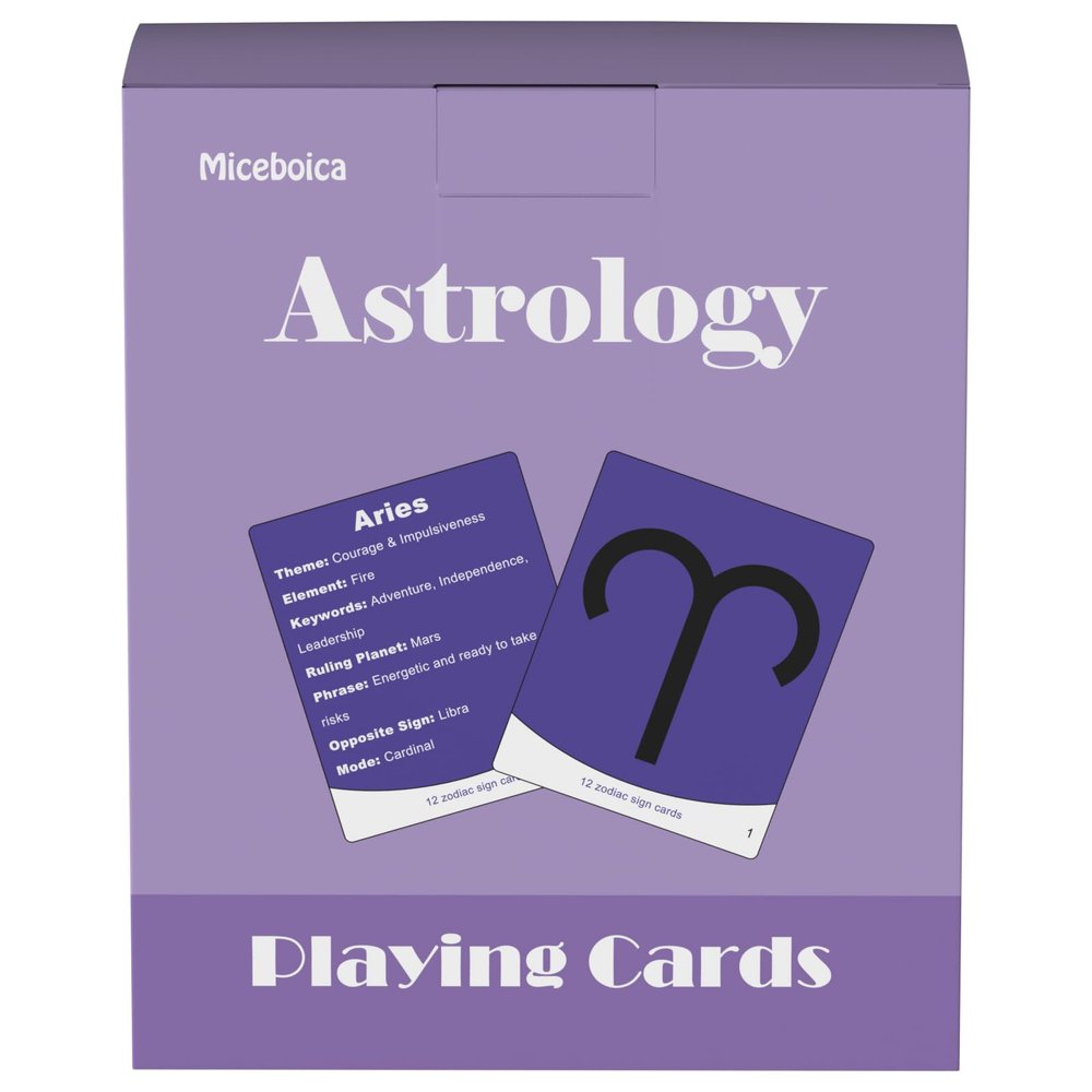 Astrology Learning Oracle Cards | Reading Playing Cards Deck | Astrology Flash Cards Flashcards
