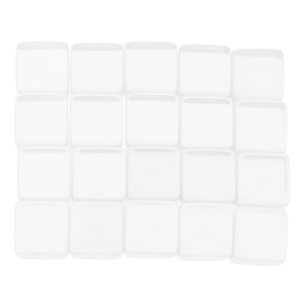 BESPORTBLE 20pcs Acrylic Dice Game Props Blank Dice Bulk for Board Games Smoothed Surface Six Sided