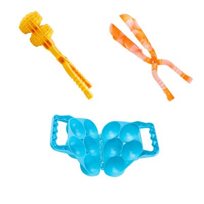 HANABASS 3Pcs Clip Tool Parent Interactive for Safe Making Random Color for Outdoor Winter Fun and Playtime Activities Random Color