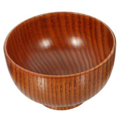FUNOMOCYA Children's Breakfast Bowl Multi-Function Wooden Dinner Bowl Sturdy Wear-Resistant for Boys and Girls Compact Reusable for Home Use
