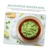 FUNOMOCYA Children's Breakfast Bowl Multi-Function Wooden Dinner Bowl Sturdy Wear-Resistant for Boys and Girls Compact Reusable for Home Use view 3