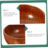 FUNOMOCYA Children's Breakfast Bowl Multi-Function Wooden Dinner Bowl Sturdy Wear-Resistant for Boys and Girls Compact Reusable for Home Use view 4