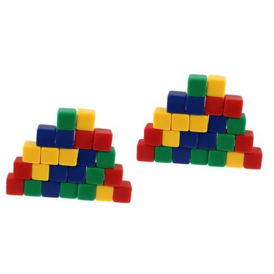 BESPORTBLE 2sets Smooth Acrylic Square Corner Dices for Learning Six Sided Interactive Game Dices Educational Plaything with Bright Colors for Classroom and Home Use 24pcs*2
