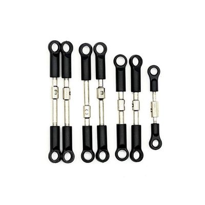 144001 144002 144010 124007 124016 124017 124019 Tie Rod Linkage Servo Link Rod Steering Cup Set RC Car Spare Parts(White)