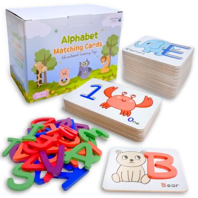 Alphabet Flash Cards for Kids Ages 3-8  Number and Letter Flash Cards  Montessori Alphabet Puzzle & Matching Game  Letter Recognition for Kindergarten & Preschool Learning