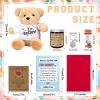8 Pcs I'm Sorry Gifts Set with Gift Box Include 8.7 I'm Sorry Bear Heart Shaped Stone Wishing Bottle Keychain Candle Apology Card Envelope Apology Gifts for Her Men Mom Wife Girlfriend Family Friend view 2