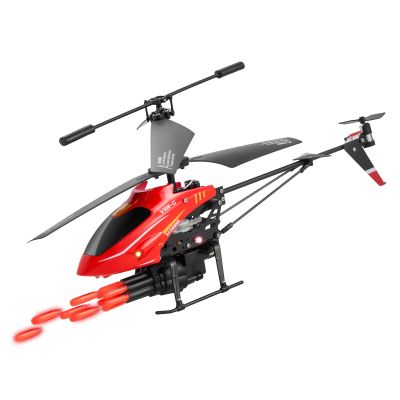 VEVOR RC Helicopter, 2.4GHz Flying Remote Control Helicopter with Shooting Mode, 3.5 Channel RC Airplane for Kid, Altitude Hold, One-Key Takeoff/Landing & LED Lights, Toys for Kids