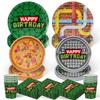 120pcs Turtle Party Decorations Plates Napkins Disposable Paper Cups Tableware Set Cartoon Birthday Party Supplies for Boys Girls Birthday Decor 30 Guests view 1