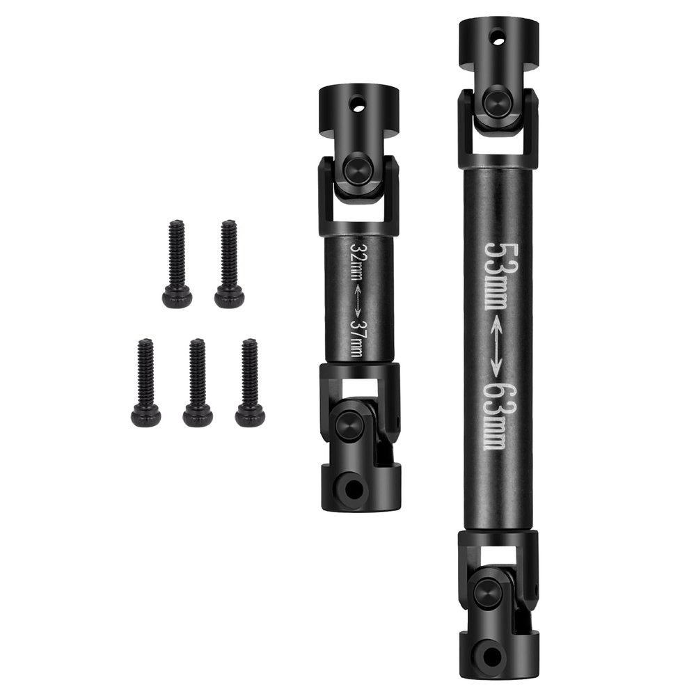 1/24th RC Steel Drive Shaft CVD 53+32mm Front Rear Center Shaft for Axial SCX24 GX-470 4X4 RTR Brushed Rock Crawler Car