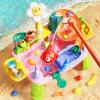 Pupu Pig Water Table Play Sink Toys for Toddlers, Kids Play Kitchen Sink with Running Water, 360 Electric Faucet, Floating Fishing Game, Sensory Water Table Toys for Boys Girls Summer Gifts - Pink view 2
