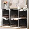 2 Pack Storage Basket for Shelves, Boho Cotton Rope Storage Bins with Heavy Tassel, Shelf Baskets Large Woven Baskets for Organizing, Cube Organizer Bins, Baby Laundry Basket for Clothes, Toys, Pets view 4