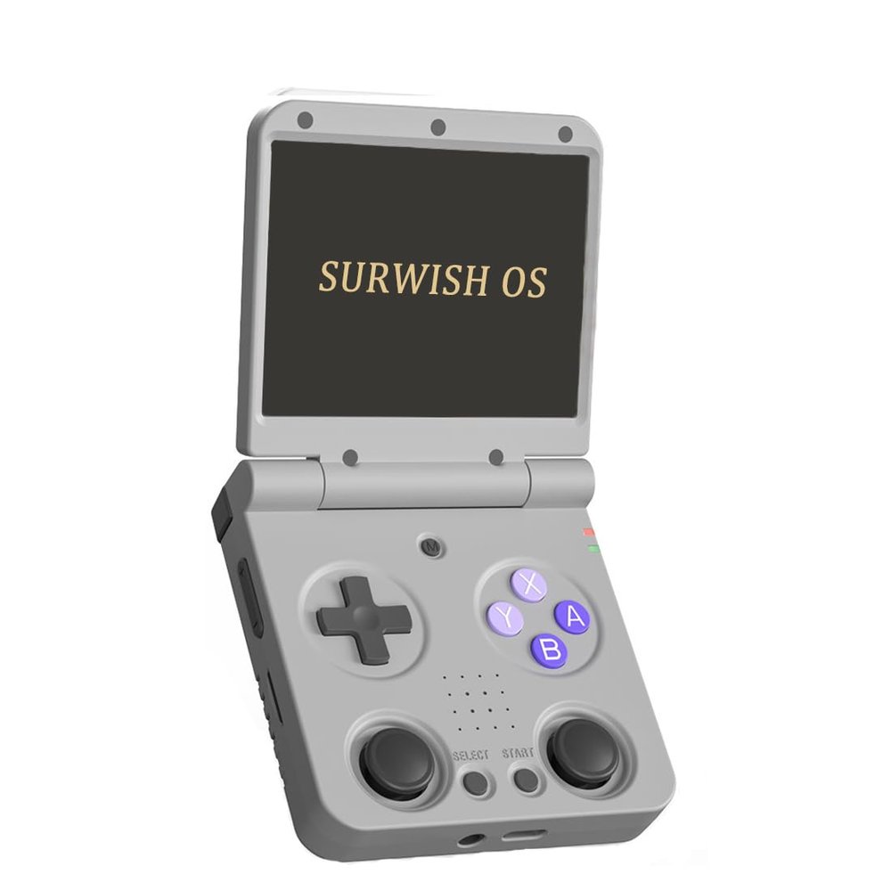 LITNXT Miyoo Flip with Surwish OS Handheld Game Console, Retro Game Console Portable Retro Arcade Gaming System with Screen Protector, Birthday Xmas Gift for Adults