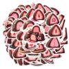 100Pcs Food Chocolate Strawberry Stickers Waterproof Chocolate Strawberry Sticker for Water Bottle Laptop Phone Cases Planner Luggage Party Favor Decor Ideal for Adults Teens Teacher Rewards C418C1G view 1