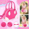 Play Purse for Little Girls, Toddler Purse Accessories with Pretend Play Headset, Handbag, Toy Phone, Wallet, Kids Pretend Makeup Birthday Christmas Princess Gifts Toys for Girls view 3