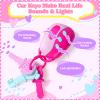 Play Purse for Little Girls, Toddler Purse Accessories with Pretend Play Headset, Handbag, Toy Phone, Wallet, Kids Pretend Makeup Birthday Christmas Princess Gifts Toys for Girls view 4
