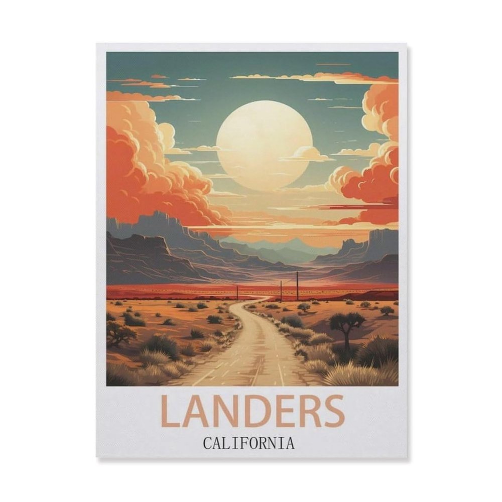 Landers CaliforniaPuzzle 1000 Pieces Paper Puzzle Adult Children's Educational Toy Family Decompression Game38x26cm-DM29