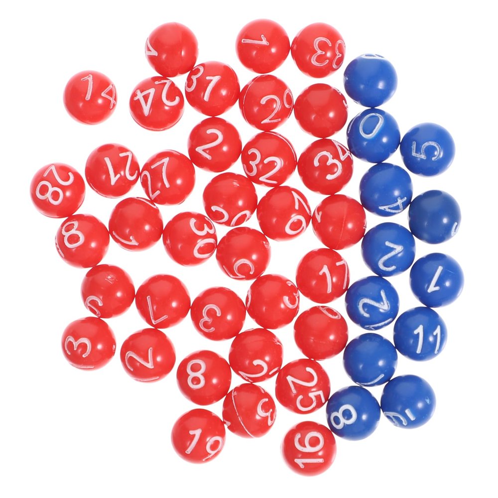 Kisangel 1set Activity Lottery Balls for Party Games Bingo Raffle and Entertainment Accessories Numbers and Lightweight Design for Easy Use