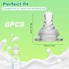 6pcs Silicone Level 1 Nipple for Dr. Browns Bottles, 1.5 Inch Preemie Slow Flow Narrow Transitional Size 1 Nipple Sippy Straw Spout Replacement Accessories Compatible with Dr. Browns Bottle view 2