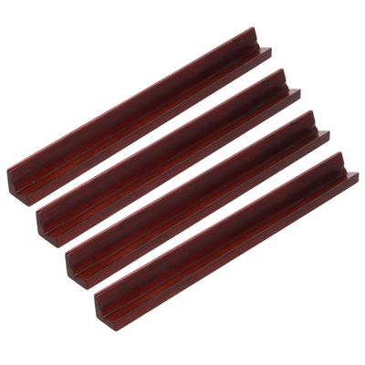 BESPORTBLE Wooden Mahjong Racks: 4Pcs 8.97inch Portable American Mahjong Tile Racks/Trays/Holders for Dominoes, Mexican Train & More Game