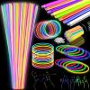 100Pcs Glow Sticks - 22 inch Glow In the Dark Sticks Party Supplies, Halloween Glow Party Pack for Kids with 9 Hours Duration, Halloween Party Favor Glow Necklace & Bracelet with 100Pcs Connectors view 1