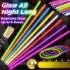 100Pcs Glow Sticks - 22 inch Glow In the Dark Sticks Party Supplies, Halloween Glow Party Pack for Kids with 9 Hours Duration, Halloween Party Favor Glow Necklace & Bracelet with 100Pcs Connectors view 4