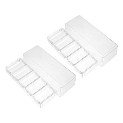 BESPORTBLE 2Pcs Visible Chips Tray for Poker Chips Storage Poker Chip Rack with Cover Compartment Organizer for Tidy Desktop present for Poker Enthusiasts